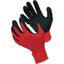 GUANTO NITRILE NERO SABBIATO WORKIT MAGLIA LEGGERA SINTETICO ROSSO 10