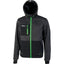 FELPA FULL ZIP + CAPPUCCIO GALAXY U-POWER ASPHALT GREY GREEN XXL