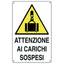 TARGA SEGNALETICA CARICHI SOSPESI PP CM 40X60