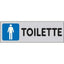 TARGA SEGNALETICA ADESIVA TOILETTE UOMO VINILE CM 15X5
