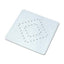 TAPPETO DOCCIA ANTISCIVOLO GOMMA BIANCO+VENTOSE CM 55X55