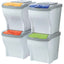 PATTUMIERA IMMONDIZIA POKER SET BAMA COLORI MIX LT 20 CM 40X28 H.CM 31 CF=PZ 4