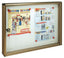 BACHECA PORTA AVVISI ALUBOX ALLUMINIO BRONZATO 2XA4 MM 550X50 H.MM 400