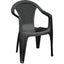 SEDIA RATTAN KORA + BRACCIOLI PROGARDEN PP ANTRACITE CM 55X54 H.CM 80