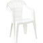 SEDIA SCILLA + BRACCIOLI PROGARDEN PP BIANCO CM 54X53 H.CM 80