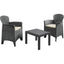 SET RATTAN BALCONY AKITA PROGARDEN PP ANTRACITE CF=PZ 3 + CUSCINI