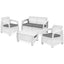 SET RATTAN CORFU LOUNGE KETER PP BIANCO CF=PZ 4 + CUSCINI