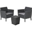 SET RATTAN SALEMO BALCONY KETER PP GRAPHITE CF=PZ 3 + CUSCINI