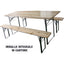 SET TAVOLO + PANCHE BIRRERIA 2 GAMBE DOMUS LEGNO/ACCIAIO CM 120X60 H.CM 76 CF=PZ 3