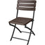 SEDIA WOOD DOMUS HDPE MARRONE/ACCIAIO CM 55X46 H.CM 81