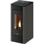 STUFA PELLET INDACO 11 FREEPOINT ANTRACITE KW 10,5 CANLIZZATA MM 477X552 H.MM 1008