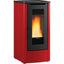 STUFA PELLET DAHIANA PLUS VFS EXTRAFLAME BORDEAUX KW 10 CANALIZZATA MM 525X602 H.MM 1080