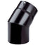 GOMITO LEGNA 45° PLUS NERO OPACO SAVE CM 12