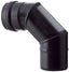 GOMITO PELLET 90° NERO OPACO SAVE CM 10