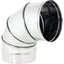 GOMITO INOX AISI 316 90° GIREVOLE CM 8
