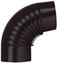 GOMITO LEGNA 90° CLASSIC NERO OPACO SAVE CM 10