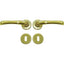 MANIGLIA RIO ROSETTA FORO PATENT OTTONE LUCIDO Q8 CF=PZ 2