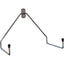 SUPPORTO A GANCIO DOPPIO 307 MINUTEX ACCIAIO ZINCATO CM 20X5