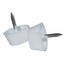 MENSOLINA REGGIPIANO A MEZZALUNA CHIODO FISSO PLASTICA BIANCA MM 16X8 H.MM 13 L.MM 10