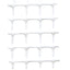 RETE PLASTICA BALCONE QUADRA TENAX HDPE BIANCO MM 10X10 H.CM 100 ML 50