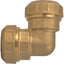 GOMITO A COMPRESSIONE PN25 750 ITAP OTTONE MM 20X20