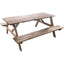 SET TAVOLO + PANCHE LEGNO PIC-NIC EURO DOMUS PINO IMPREGNATO CM 180X150 H.CM 75