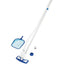 KIT PULIZIA PISCINA AQUACLEAN 58234 BESTWAY SCOPA+RETINO+TUBO+MANICO CM 279+ADATTATORI
