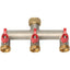 PRESA A RUBINETTO OTTONE 3 USCITE FILETTATE STARS 3/4F