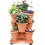 VASO TRIFOGLIO + SOTTOVASO + RUOTE BAMA PP TERRACOTTA D.CM 40 H.CM 51 CF=PZ 3