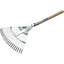 SCOPA GIARDINO A VENTAGLIO + MANICO 851 AGEF ACCIAIO ZINC/FAGGIO CM 39/48 H.CM 165