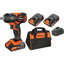 AVVITATORE IMPULSI BATTERIA GP20V 620335 WOKIN VOLT 20X2 AH 2,0 BRUSHLESS + BORSA