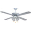VENTILATORE DA SOFFITTO COUNTRY EFFE BIANCO VOLT 230 WATT 70 CM 130 VEL 3 +4 LUCI + INV