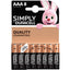 PILA MINI STILO AAA SIMPLY DURACELL ALCALINA VOLT 1,5 CF=PZ 8