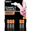 PILA MINI STILO AAA SIMPLY DURACELL ALCALINA VOLT 1,5 CF=PZ 5