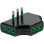 ADATTATORE TRIPLO RIBASSATO 16A-16A FME NERO 2P+T