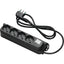 MULTIPRESA BIPASSO SCHUKO + INT.LUM RETAIL FME NERO POSTI 4 2P+T 16A N°XMMQ 3X1,0 MT 1,5