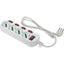MULTIPRESA BIPASSO SCH +4 INT.LUM RETAIL FME BIANCO POSTI 4 2P+T 16A N°XMMQ 3X0,75 MT 1,5