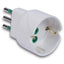 ADATTATORE SCHUKO GARANTI BIANCO 2P+T 10A
