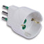 ADATTATORE SCHUKO GARANTI BIANCO 2P+T 10A