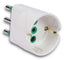ADATTATORE SCHUKO GARANTI BIANCO 2P+T 16A