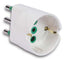 ADATTATORE SCHUKO GARANTI BIANCO 2P+T 16A