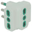ADATTATORE TRIPLO 16A-16A GARANTI BIANCO 2P+T