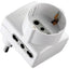 ADATTATORE TRIPLO 16A-16A+SCHUKO ELECTRALINE BIANCO 2P+T ASIMMETRICO