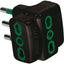 ADATTATORE TRIPLO 16A-16A GARANTI NERO 2P+T