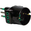 ADATTATORE TRIPLO 16A- 16A BIPASSO +SCHUKO GARANTI NERO 2P+T