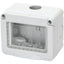 INVOLUCRO A PARETE + PORTELLA IP55 POSTI 3 MM 101X83 H.MM 65 X ABM