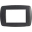 PLACCA COPRIFRUTTI MILLENIUM MARLANVIL NERO FLASH POSTI 3 MM 122X83
