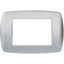 PLACCA COPRIFRUTTI MILLENIUM MARLANVIL ALLUMINIO SATINATO POSTI 3 MM 122X83