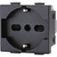 PRESA SCHUKO + SICUREZZA ABM NERO VOLT 250 A 10/16 2P+T