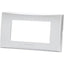 PLACCA COPRIFRUTTI AVP ARGENTO POSTI 4 MM 140X85